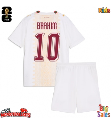 Morocco Brahim Diaz #10 Replica Away Stadium Kit for Kids World Cup 2026 Short Sleeve (+ pants)